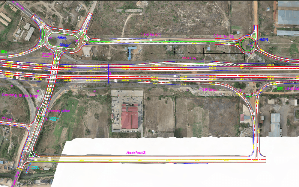 Proposed design of the Community 18 Interchange